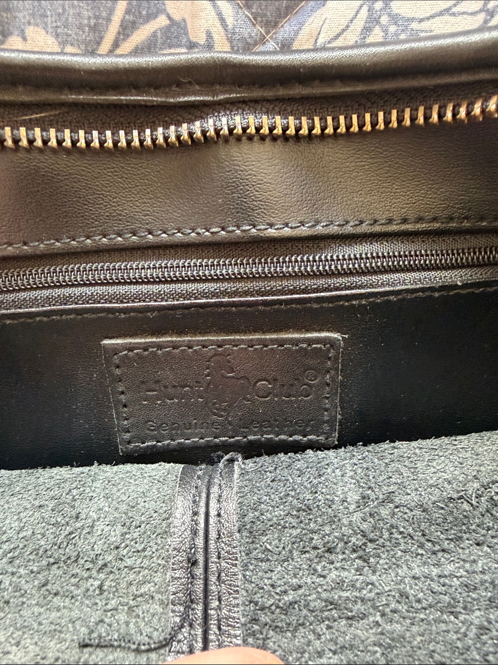 ✨ Vintage Leather Hunt Club Black Crossbody Bag - Picture 3 of 7